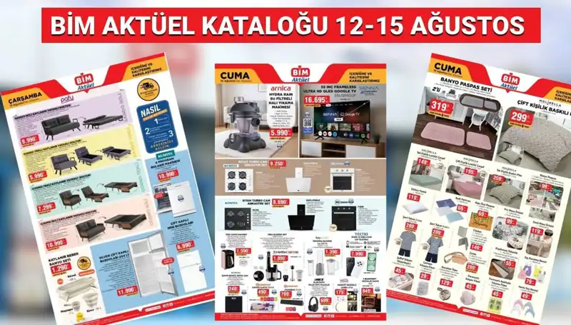BİM 12-15 Ağustos 2025: Yeni Aktüel Ürünler ile Alışveriş Keyfi