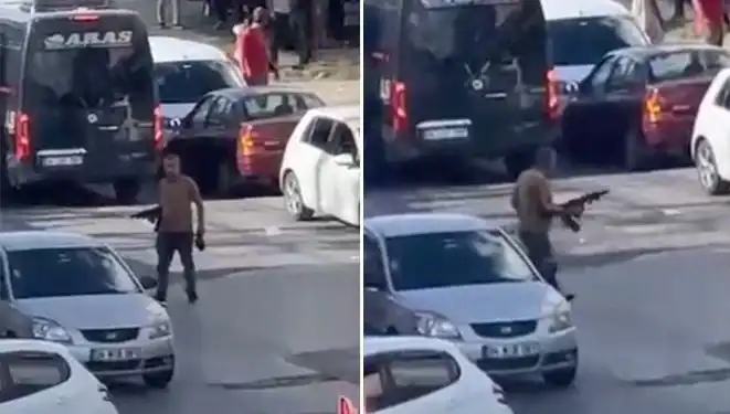 Başakşehir'de Korku Dolu Anlar: Pompalı Tüfekle Yolu Kapatan Adam!